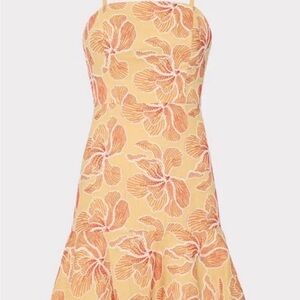 Milly Ciara Floral Embroidered spaghetti strap dress